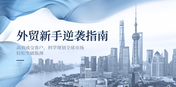 （14201期）外贸新手逆袭指南：高效成交客户，科学规划全球市场，轻松突破瓶颈-轻创终点站