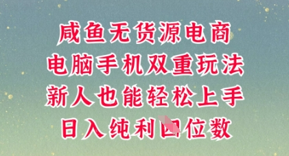 咸鱼无货源电商，多种运营方式，带你从零到一拿结果，可做代运营，也可软件一键发布【揭秘】-轻创终点站